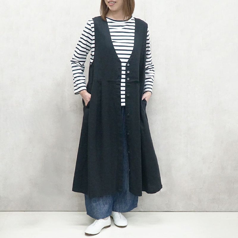 Branch m‘.,ブランチエム,ナチュラル,30代,40代,50代,60代,リネン,ゆったり,ワンピース,コットンリネンワンピース,コットンリネン,2way,2wayワンピース,ノースリーブワンピース,ジャンパースカート,フォーマル,オケージョン,セットアップ