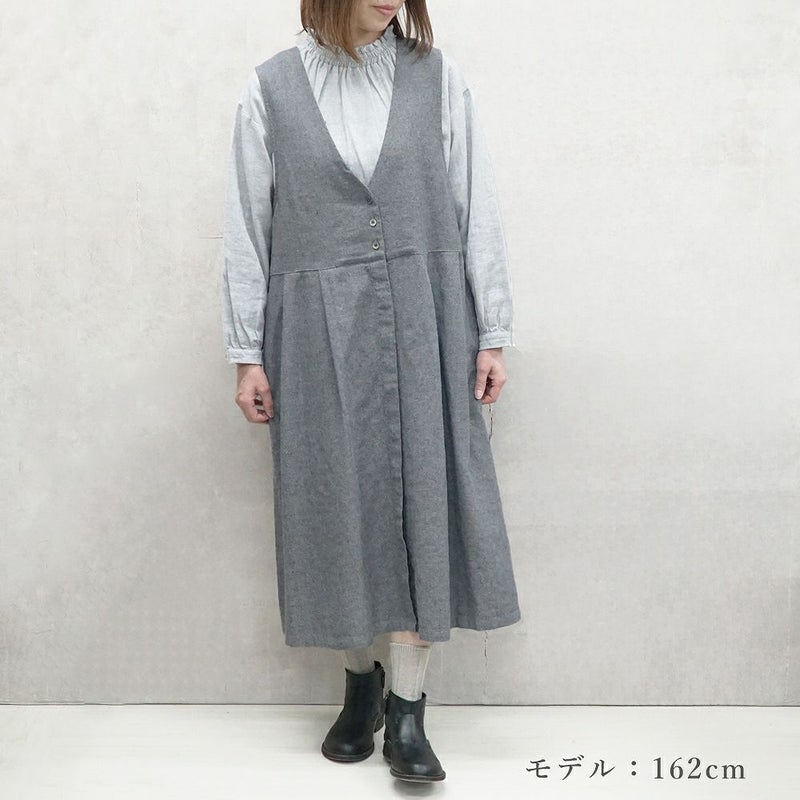 Branch m‘.,ブランチエム,ナチュラル,30代,40代,50代,60代,リネン,ゆったり,ワンピース,コットンリネンワンピース,コットンリネン,2way,2wayワンピース,ノースリーブワンピース,ジャンパースカート,フォーマル,オケージョン,セットアップ