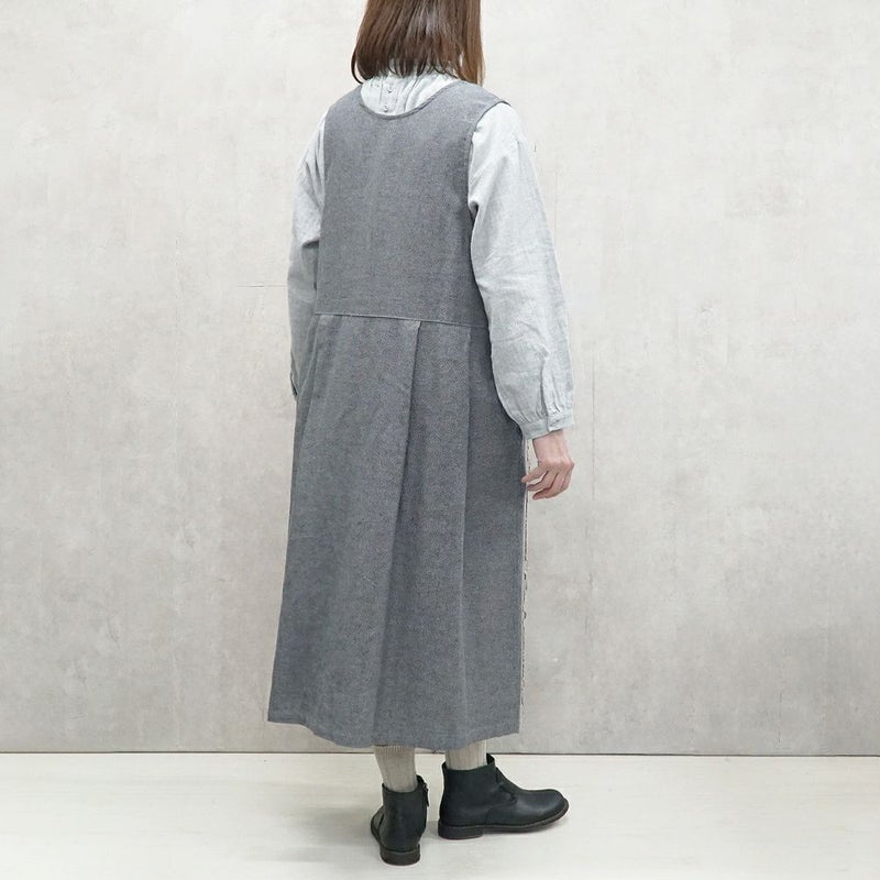 Branch m‘.,ブランチエム,ナチュラル,30代,40代,50代,60代,リネン,ゆったり,ワンピース,コットンリネンワンピース,コットンリネン,2way,2wayワンピース,ノースリーブワンピース,ジャンパースカート,フォーマル,オケージョン,セットアップ