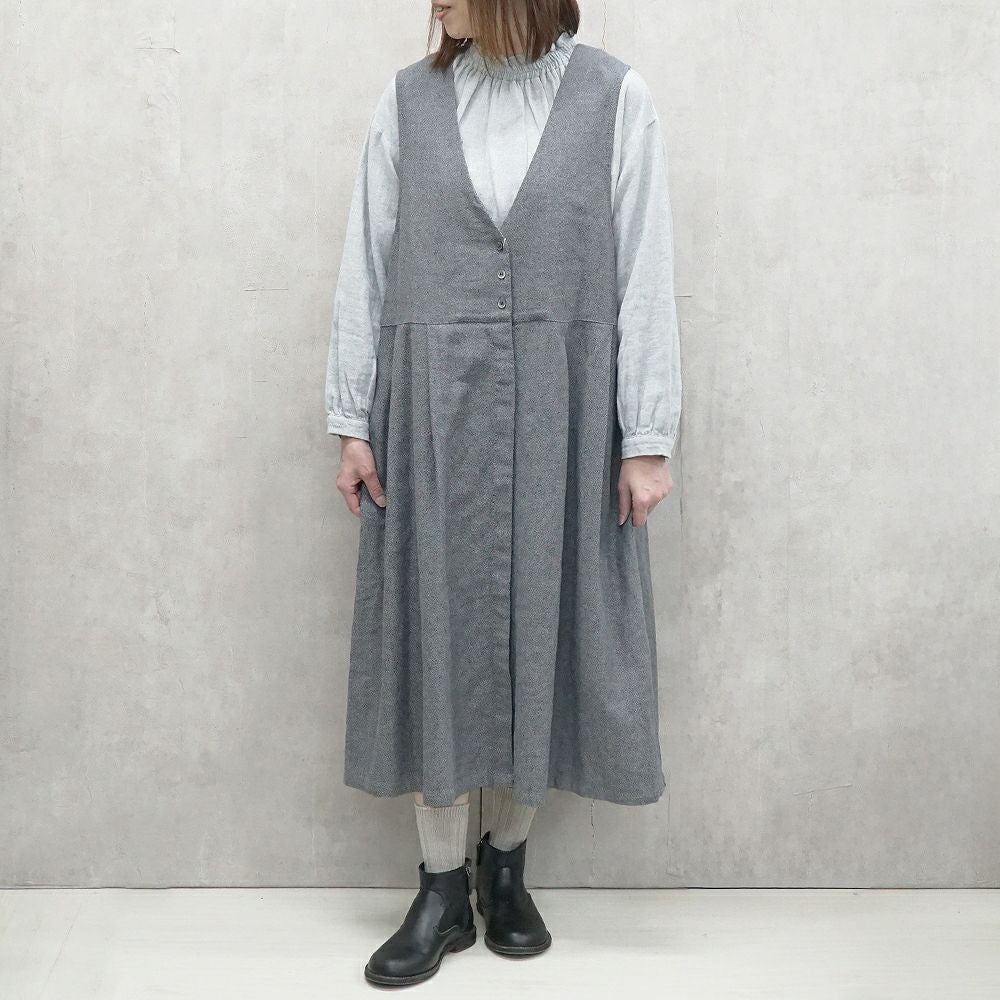 Branch m‘.,ブランチエム,ナチュラル,30代,40代,50代,60代,リネン,ゆったり,ワンピース,コットンリネンワンピース,コットンリネン,2way,2wayワンピース,ノースリーブワンピース,ジャンパースカート,フォーマル,オケージョン,セットアップ