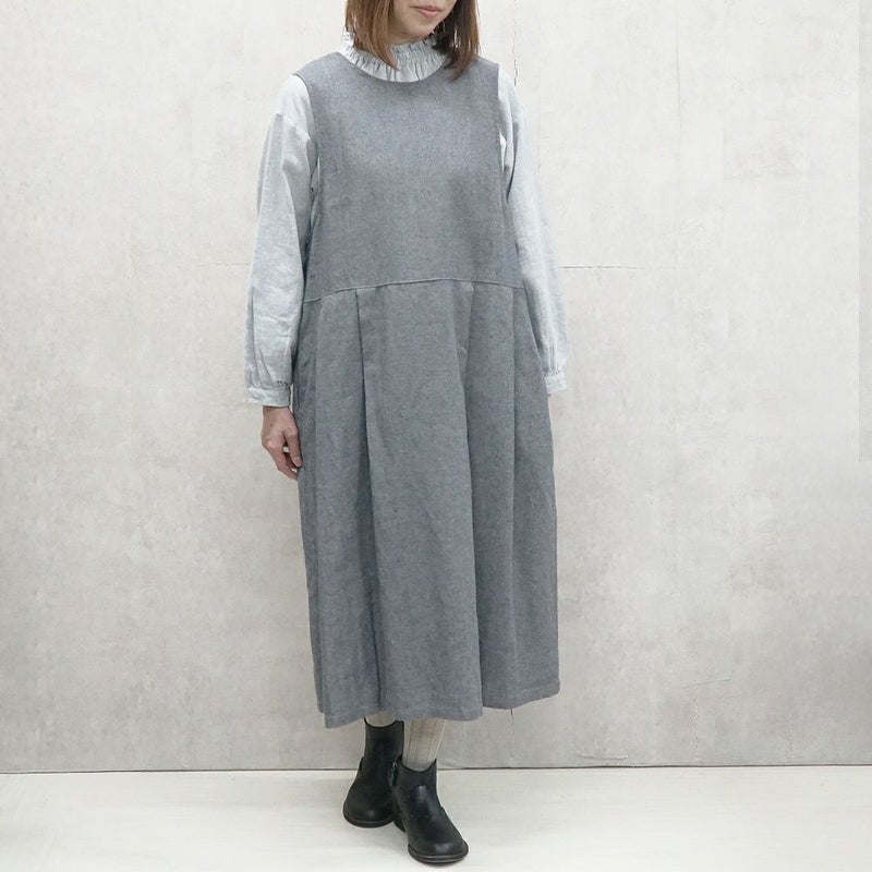 Branch m‘.,ブランチエム,ナチュラル,30代,40代,50代,60代,リネン,ゆったり,ワンピース,コットンリネンワンピース,コットンリネン,2way,2wayワンピース,ノースリーブワンピース,ジャンパースカート,フォーマル,オケージョン,セットアップ