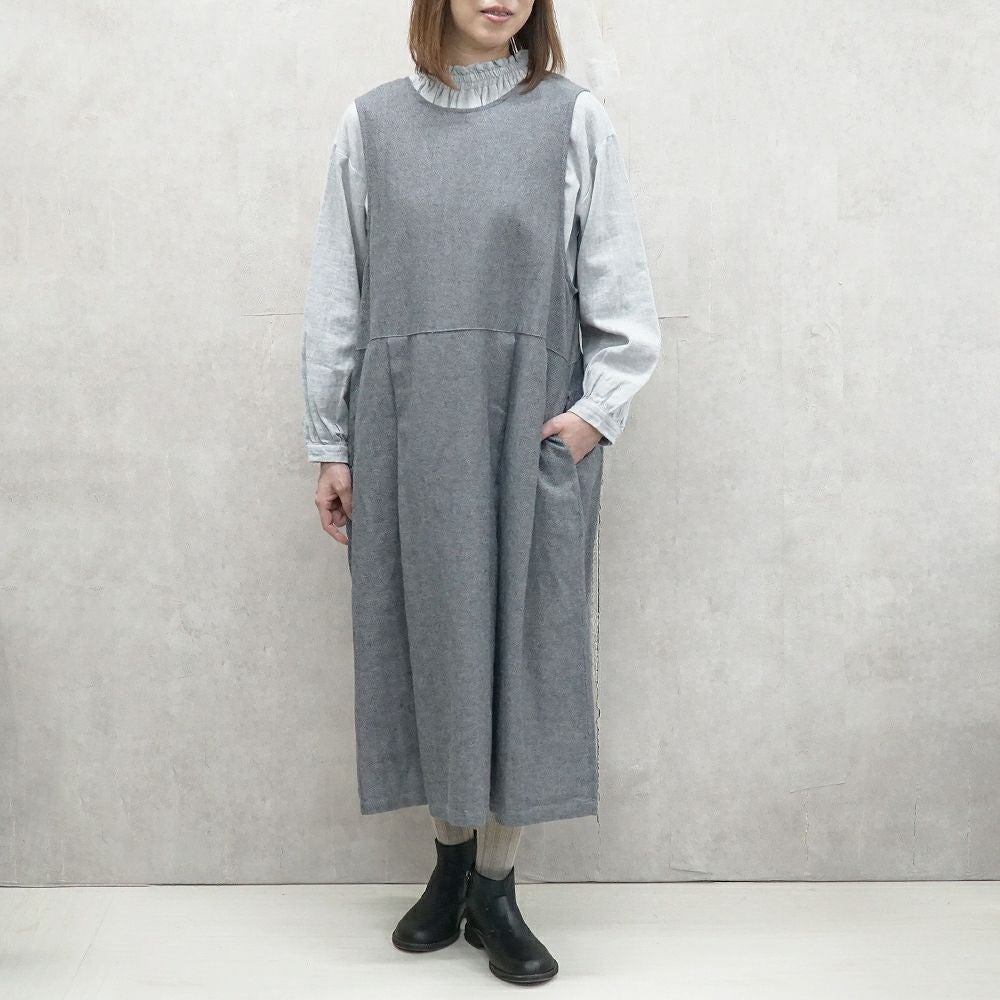 Branch m‘.,ブランチエム,ナチュラル,30代,40代,50代,60代,リネン,ゆったり,ワンピース,コットンリネンワンピース,コットンリネン,2way,2wayワンピース,ノースリーブワンピース,ジャンパースカート,フォーマル,オケージョン,セットアップ