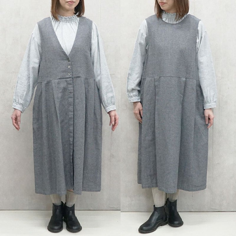 Branch m‘.,ブランチエム,ナチュラル,30代,40代,50代,60代,リネン,ゆったり,ワンピース,コットンリネンワンピース,コットンリネン,2way,2wayワンピース,ノースリーブワンピース,ジャンパースカート,フォーマル,オケージョン,セットアップ