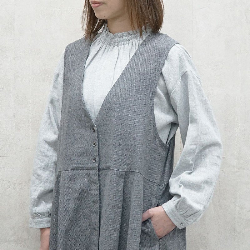 Branch m‘.,ブランチエム,ナチュラル,30代,40代,50代,60代,リネン,ゆったり,ワンピース,コットンリネンワンピース,コットンリネン,2way,2wayワンピース,ノースリーブワンピース,ジャンパースカート,フォーマル,オケージョン,セットアップ