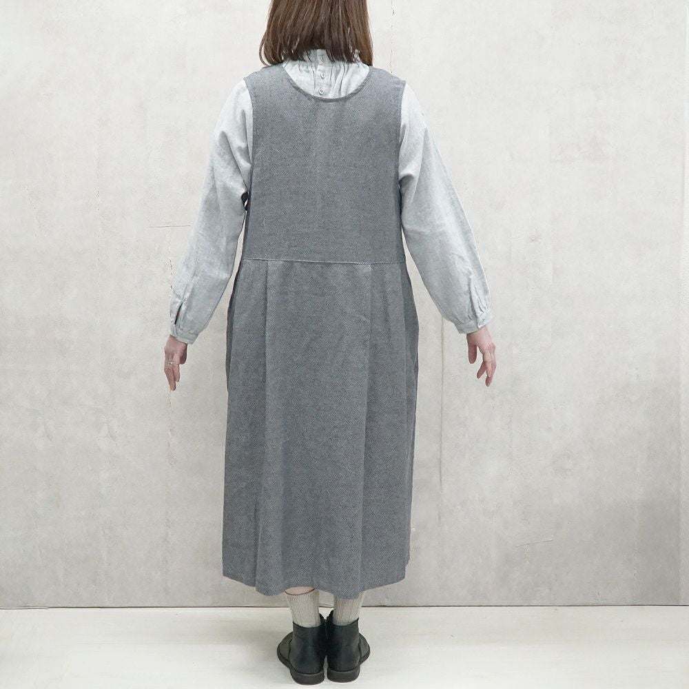 Branch m‘.,ブランチエム,ナチュラル,30代,40代,50代,60代,リネン,ゆったり,ワンピース,コットンリネンワンピース,コットンリネン,2way,2wayワンピース,ノースリーブワンピース,ジャンパースカート,フォーマル,オケージョン,セットアップ