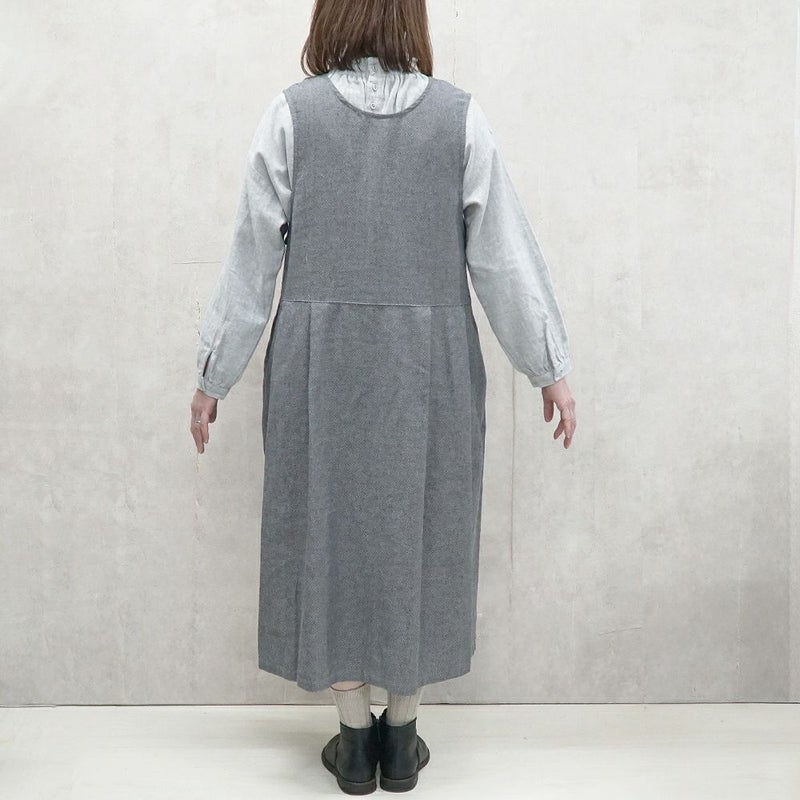 Branch m‘.,ブランチエム,ナチュラル,30代,40代,50代,60代,リネン,ゆったり,ワンピース,コットンリネンワンピース,コットンリネン,2way,2wayワンピース,ノースリーブワンピース,ジャンパースカート,フォーマル,オケージョン,セットアップ