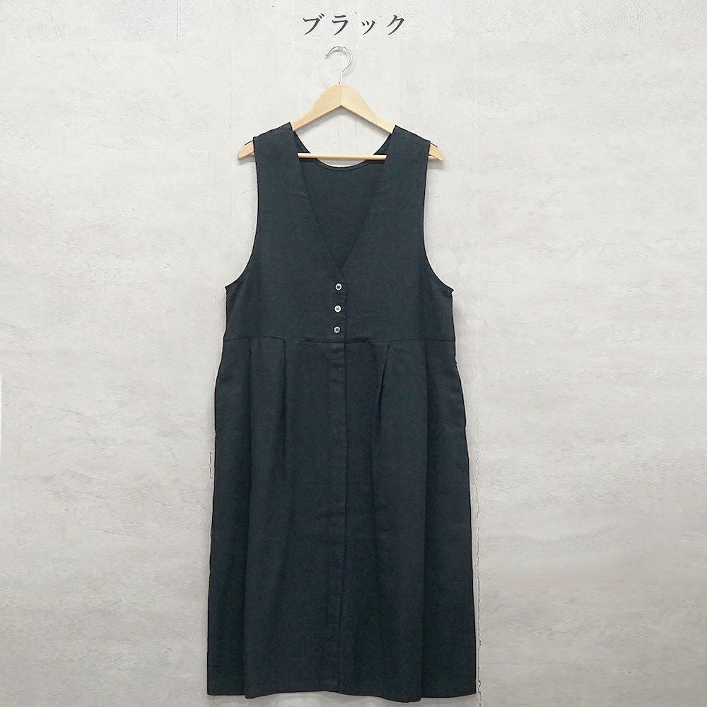 Branch m‘.,ブランチエム,ナチュラル,30代,40代,50代,60代,リネン,ゆったり,ワンピース,コットンリネンワンピース,コットンリネン,2way,2wayワンピース,ノースリーブワンピース,ジャンパースカート,フォーマル,オケージョン,セットアップ