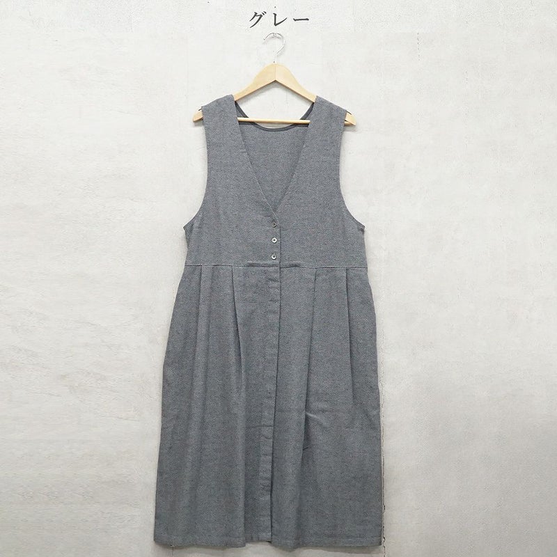 Branch m‘.,ブランチエム,ナチュラル,30代,40代,50代,60代,リネン,ゆったり,ワンピース,コットンリネンワンピース,コットンリネン,2way,2wayワンピース,ノースリーブワンピース,ジャンパースカート,フォーマル,オケージョン,セットアップ