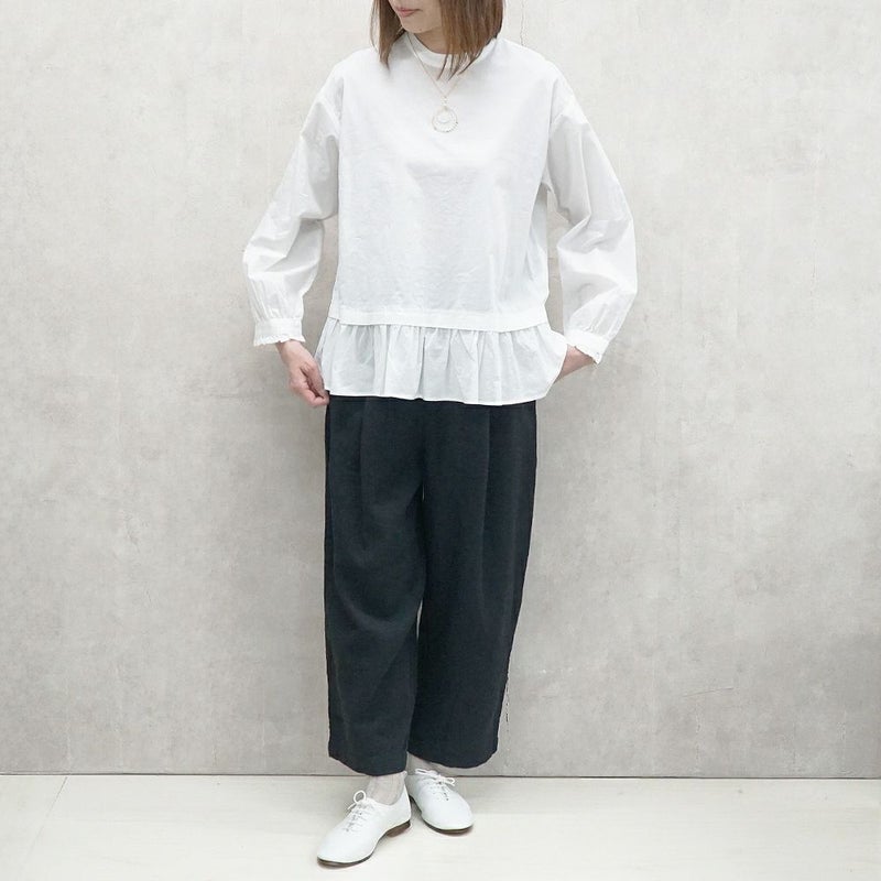 Branch m‘.,ブランチエム,ナチュラル,30代,40代,50代,60代,リネン,ゆったり,パンツ,テーパードパンツ,タックパンツ,フォーマル,オケージョン,セットアップ,テーパード