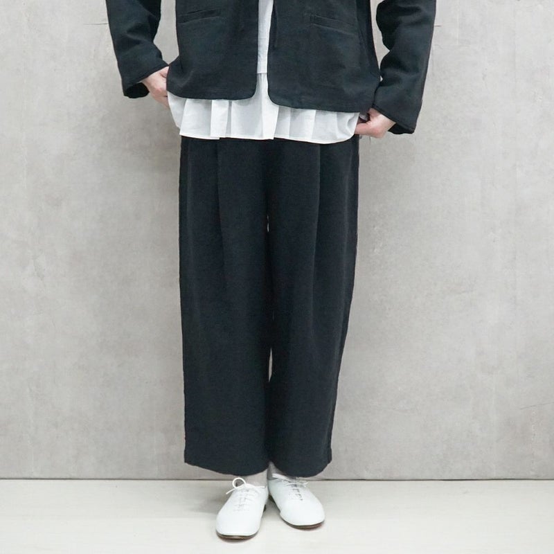 Branch m‘.,ブランチエム,ナチュラル,30代,40代,50代,60代,リネン,ゆったり,パンツ,テーパードパンツ,タックパンツ,フォーマル,オケージョン,セットアップ,テーパード