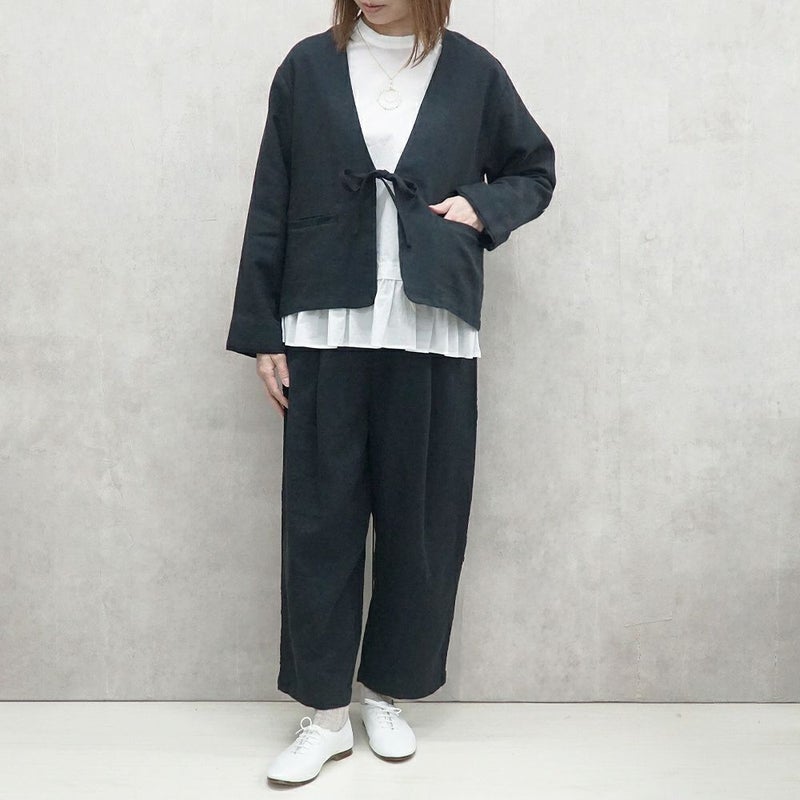 Branch m‘.,ブランチエム,ナチュラル,30代,40代,50代,60代,リネン,ゆったり,パンツ,テーパードパンツ,タックパンツ,フォーマル,オケージョン,セットアップ,テーパード