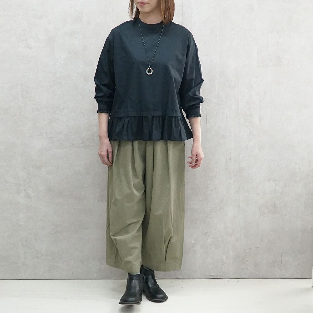 Branch m‘.,ブランチエム,ナチュラル,30代,40代,50代,60代,コットン,ゆったり,コットン,コットンブラウス,綿ブラウス,フリル,フリルブラウス,フォーマル,オケージョン,セットアップ,レイヤード,レイヤードコーデ,