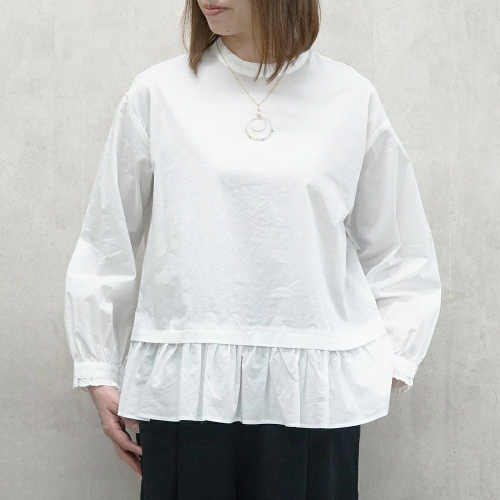 Branch m‘.,ブランチエム,ナチュラル,30代,40代,50代,60代,コットン,ゆったり,コットン,コットンブラウス,綿ブラウス,フリル,フリルブラウス,フォーマル,オケージョン,セットアップ,レイヤード,レイヤードコーデ,