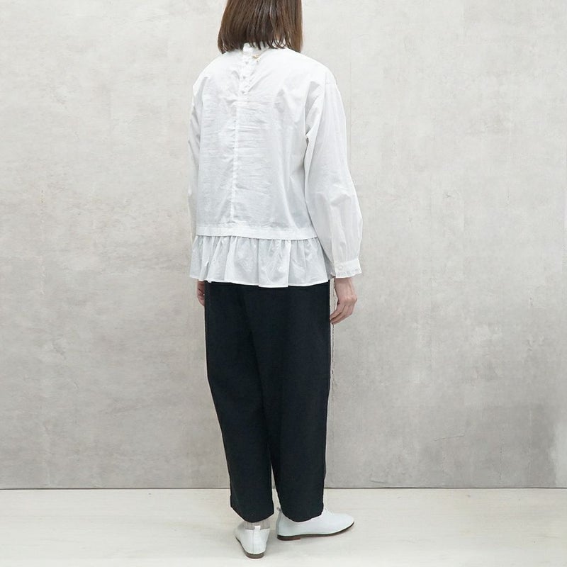 Branch m‘.,ブランチエム,ナチュラル,30代,40代,50代,60代,コットン,ゆったり,コットン,コットンブラウス,綿ブラウス,フリル,フリルブラウス,フォーマル,オケージョン,セットアップ,レイヤード,レイヤードコーデ,