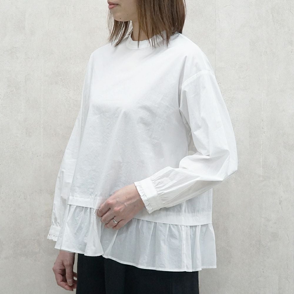 Branch m‘.,ブランチエム,ナチュラル,30代,40代,50代,60代,コットン,ゆったり,コットン,コットンブラウス,綿ブラウス,フリル,フリルブラウス,フォーマル,オケージョン,セットアップ,レイヤード,レイヤードコーデ,