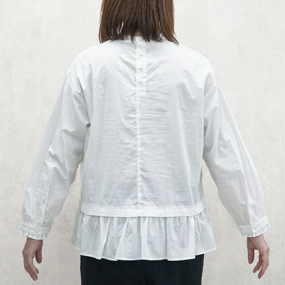 Branch m‘.,ブランチエム,ナチュラル,30代,40代,50代,60代,コットン,ゆったり,コットン,コットンブラウス,綿ブラウス,フリル,フリルブラウス,フォーマル,オケージョン,セットアップ,レイヤード,レイヤードコーデ,