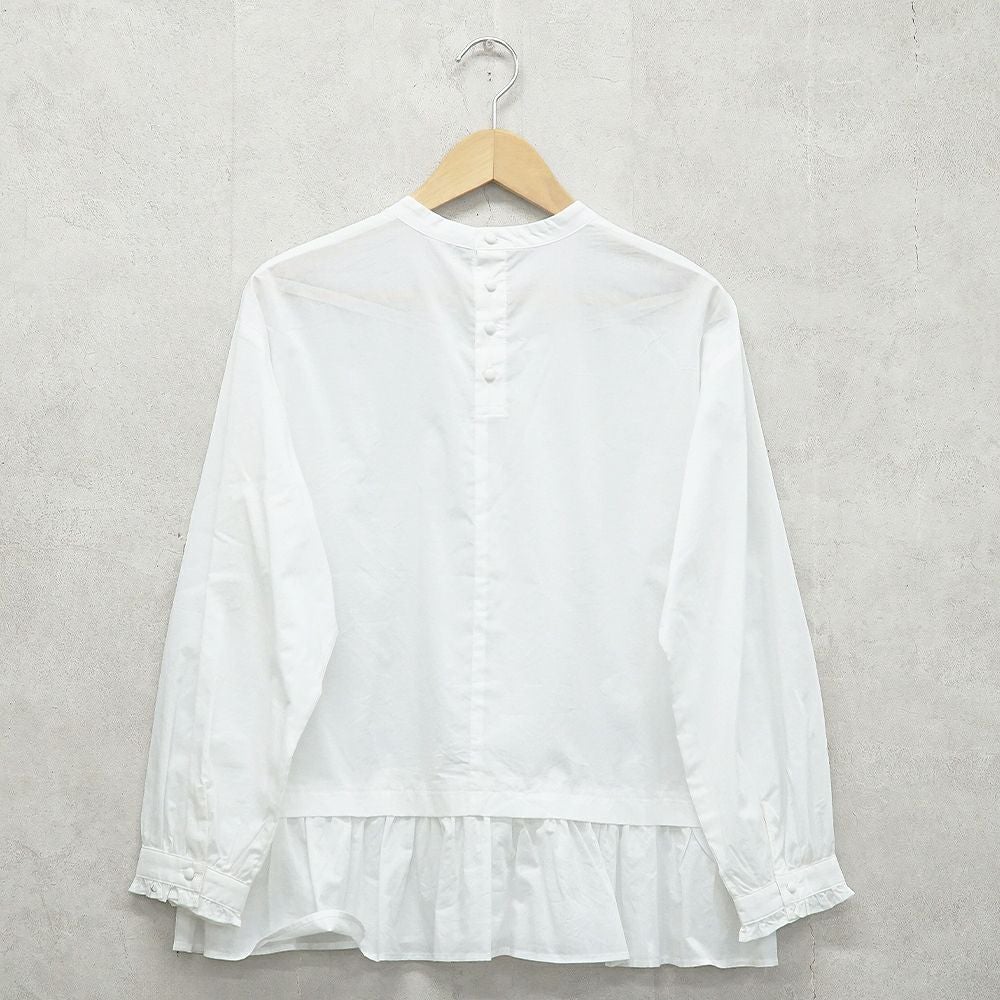 Branch m‘.,ブランチエム,ナチュラル,30代,40代,50代,60代,コットン,ゆったり,コットン,コットンブラウス,綿ブラウス,フリル,フリルブラウス,フォーマル,オケージョン,セットアップ,レイヤード,レイヤードコーデ,