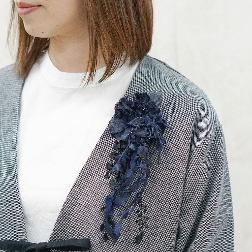 Branch m‘.,ブランチエム,ナチュラル,30代,40代,50代,60代,ブローチ,コサージュ,布,花,オケージョン,セレモニー,リネン,リネンのコサージュ