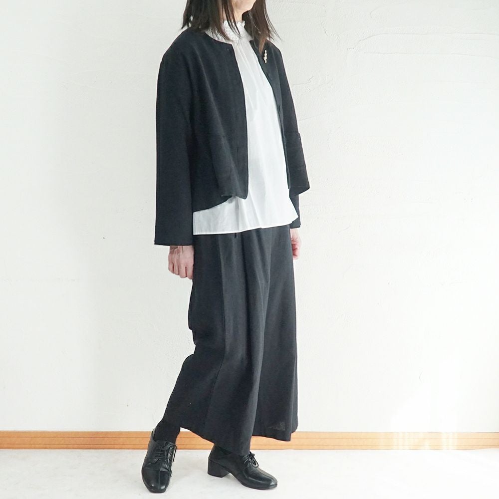 Branch m‘.,ブランチエム,ナチュラル,30代,40代,50代,60代,コーデセット,コーディネートセット,セット売り,ゆったり,セットアップ,ワイドパンツ,ジャケット,クルーネック,ノーカラージャケット,クルーネックジャケット