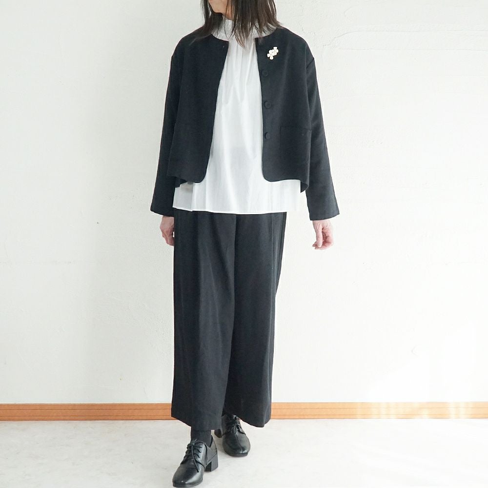 Branch m‘.,ブランチエム,ナチュラル,30代,40代,50代,60代,コーデセット,コーディネートセット,セット売り,ゆったり,セットアップ,ワイドパンツ,ジャケット,クルーネック,ノーカラージャケット,クルーネックジャケット