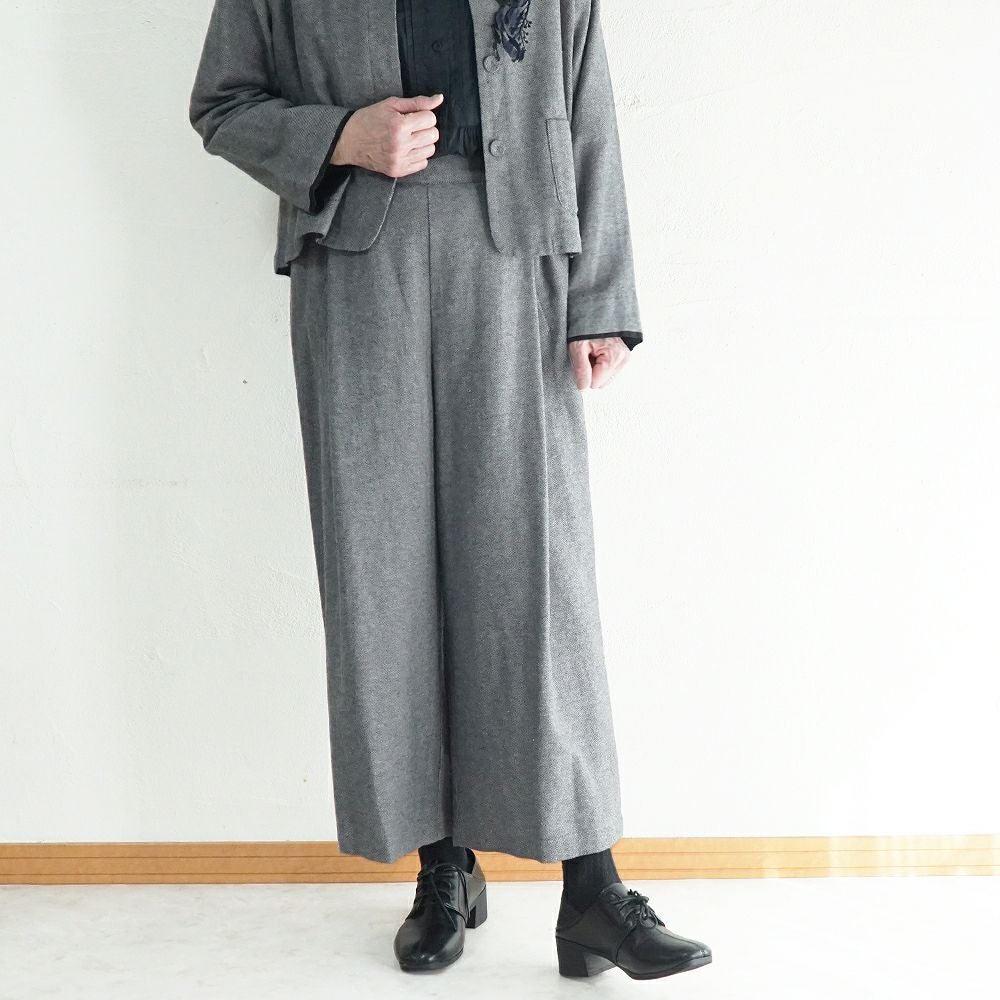 Branch m‘.,ブランチエム,ナチュラル,30代,40代,50代,60代,コーデセット,コーディネートセット,セット売り,ゆったり,セットアップ,ワイドパンツ,ジャケット,クルーネック,ノーカラージャケット,クルーネックジャケット