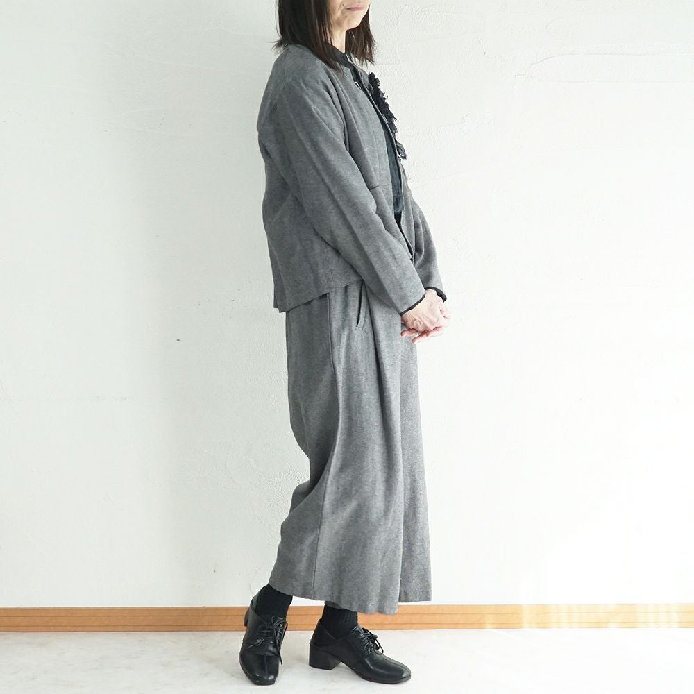 Branch m‘.,ブランチエム,ナチュラル,30代,40代,50代,60代,コーデセット,コーディネートセット,セット売り,ゆったり,セットアップ,ワイドパンツ,ジャケット,クルーネック,ノーカラージャケット,クルーネックジャケット