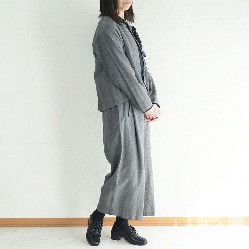 Branch m‘.,ブランチエム,ナチュラル,30代,40代,50代,60代,コーデセット,コーディネートセット,セット売り,ゆったり,セットアップ,ワイドパンツ,ジャケット,クルーネック,ノーカラージャケット,クルーネックジャケット