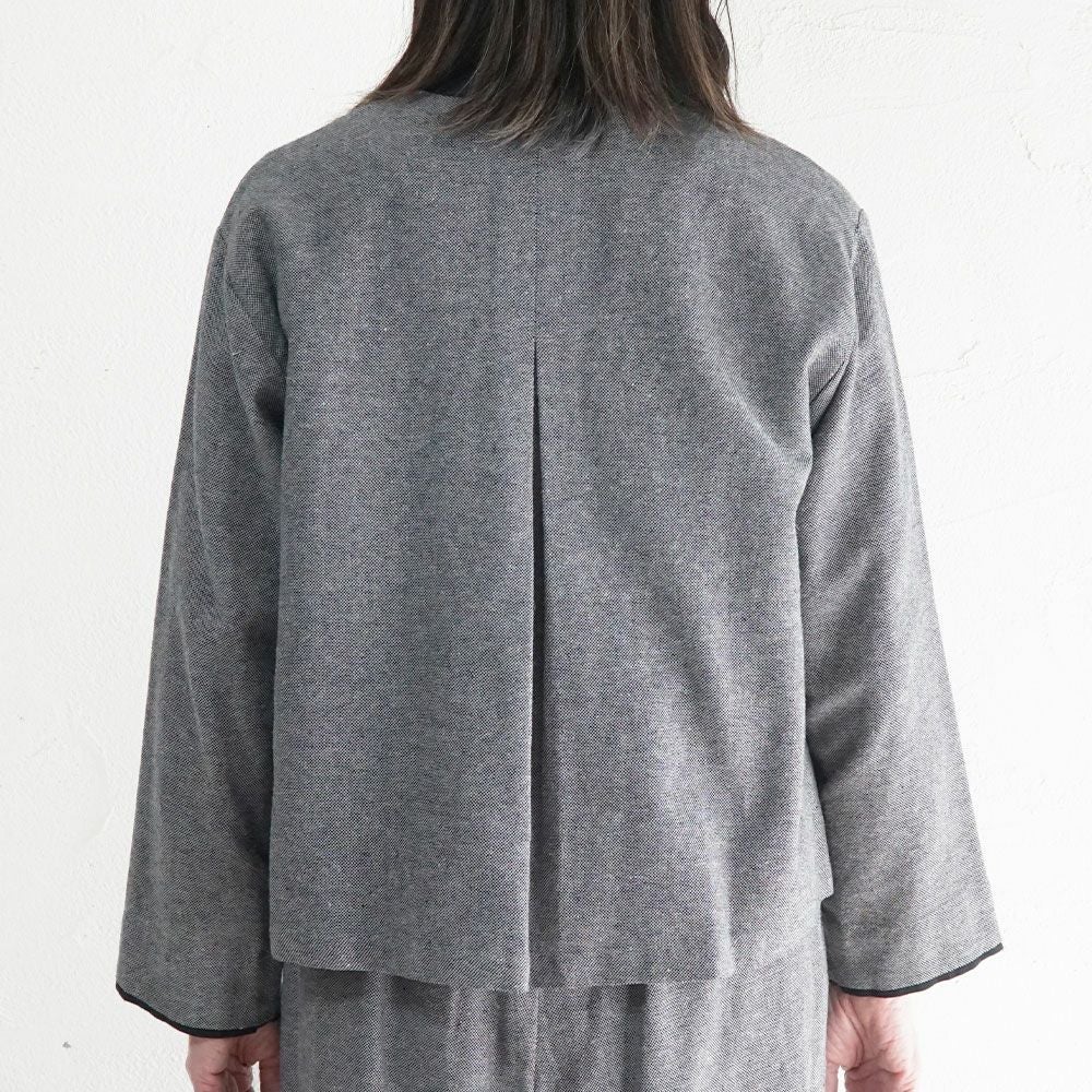 Branch m‘.,ブランチエム,ナチュラル,30代,40代,50代,60代,コーデセット,コーディネートセット,セット売り,ゆったり,セットアップ,ワイドパンツ,ジャケット,クルーネック,ノーカラージャケット,クルーネックジャケット