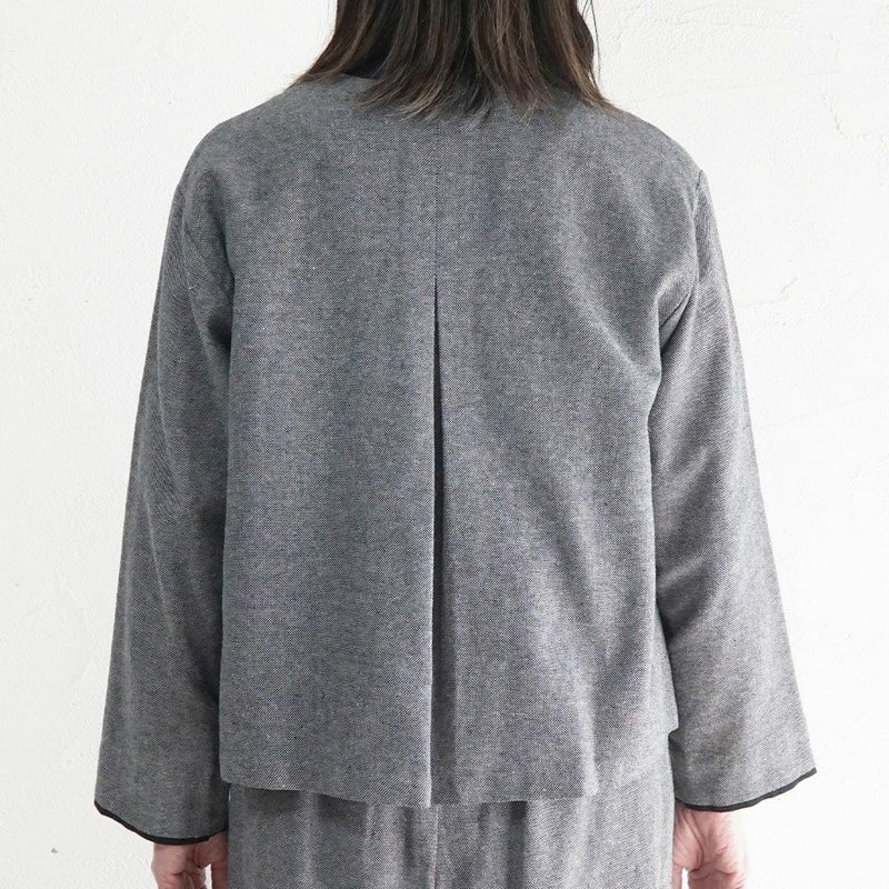 Branch m‘.,ブランチエム,ナチュラル,30代,40代,50代,60代,コーデセット,コーディネートセット,セット売り,ゆったり,セットアップ,ワイドパンツ,ジャケット,クルーネック,ノーカラージャケット,クルーネックジャケット