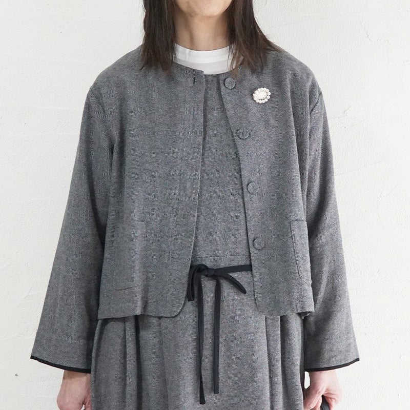 Branch m‘.,ブランチエム,ナチュラル,30代,40代,50代,60代,コーデセット,コーディネートセット,セット売り,ゆったり,セットアップ,ワンピース,2wayワンピース,ノースリーブワンピース,ジャケット,クルーネック,ノーカラージャケット,クルーネックジャケット