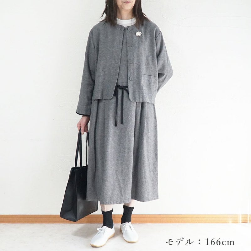 Branch m‘.,ブランチエム,ナチュラル,30代,40代,50代,60代,コーデセット,コーディネートセット,セット売り,ゆったり,セットアップ,ワンピース,2wayワンピース,ノースリーブワンピース,ジャケット,クルーネック,ノーカラージャケット,クルーネックジャケット