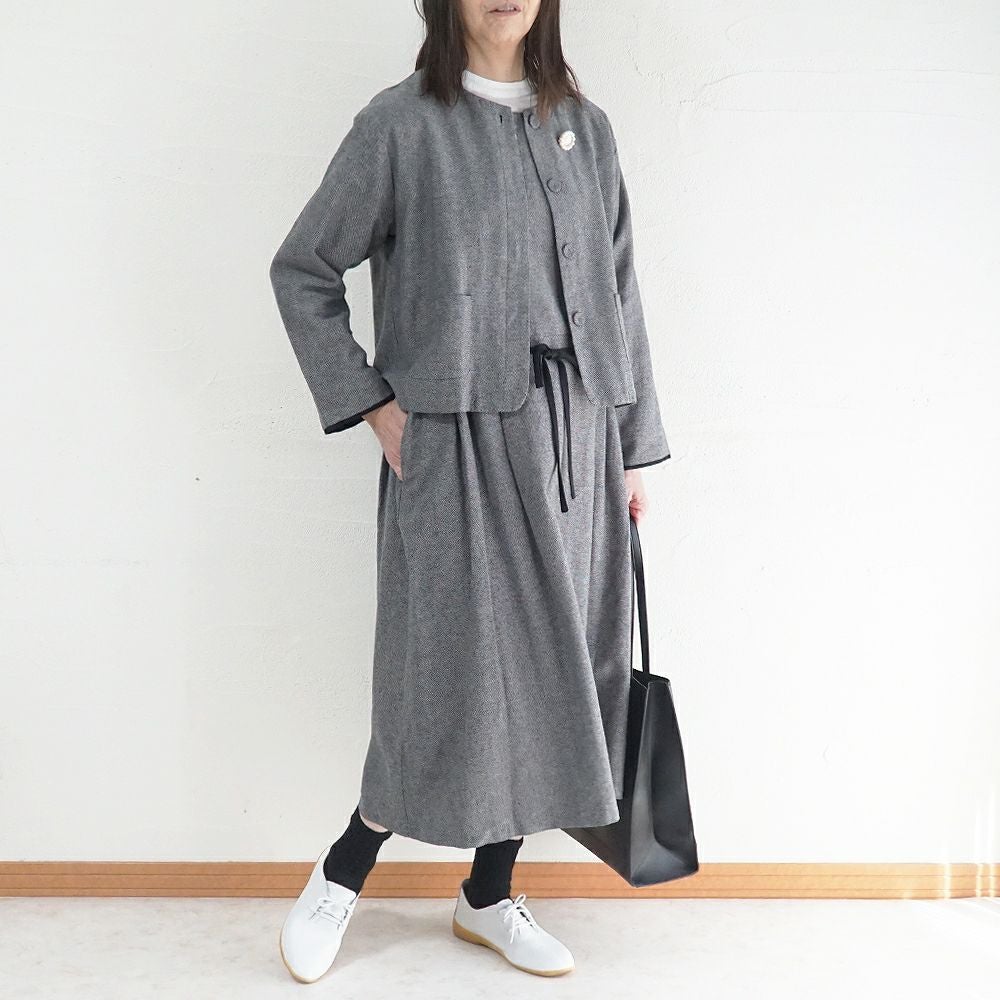 Branch m‘.,ブランチエム,ナチュラル,30代,40代,50代,60代,コーデセット,コーディネートセット,セット売り,ゆったり,セットアップ,ワンピース,2wayワンピース,ノースリーブワンピース,ジャケット,クルーネック,ノーカラージャケット,クルーネックジャケット