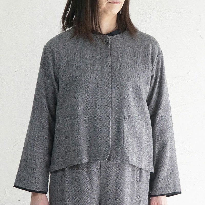 Branch m‘.,ブランチエム,ナチュラル,30代,40代,50代,60代,コーデセット,コーディネートセット,セット売り,ゆったり,セットアップ,ワンピース,2wayワンピース,ノースリーブワンピース,ジャケット,クルーネック,ノーカラージャケット,クルーネックジャケット