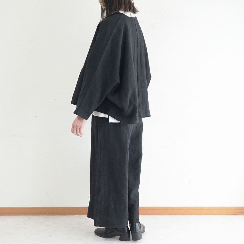 Branch m‘.,ブランチエム,ナチュラル,30代,40代,50代,60代,リネン,ゆったり,ジャケット,リネンジャケット,クルーネックジャケット,ノーカラージャケット,フォーマル,オケージョン,セットアップ,ドルマンスリーブ,ドルマンジャケット,