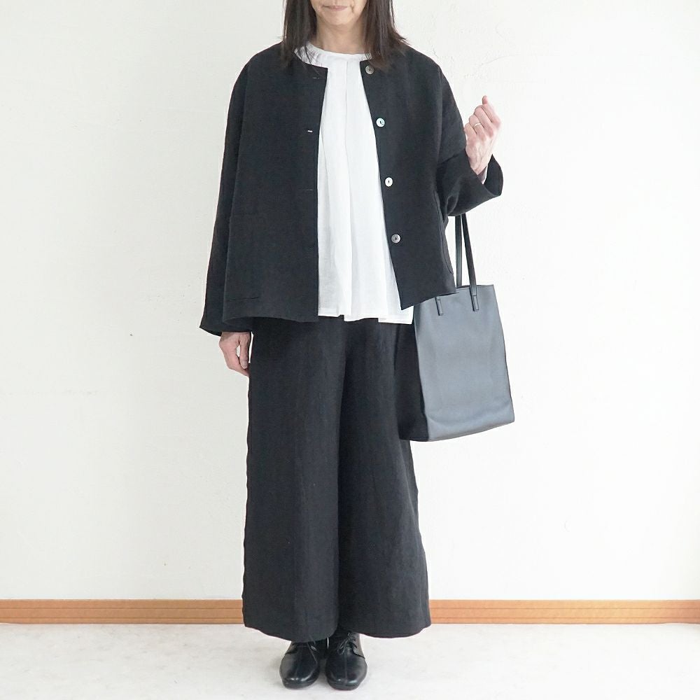 Branch m‘.,ブランチエム,ナチュラル,30代,40代,50代,60代,リネン,ゆったり,ジャケット,リネンジャケット,クルーネックジャケット,ノーカラージャケット,フォーマル,オケージョン,セットアップ,ドルマンスリーブ,ドルマンジャケット,