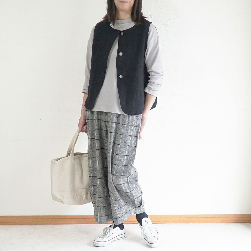 Branch m‘.,ブランチエム,ナチュラル,30代,40代,50代,60代,リネン,ゆったり,ベスト,リネンベスト,2wayベスト,2way,フォーマル,オケージョン,セットアップ,