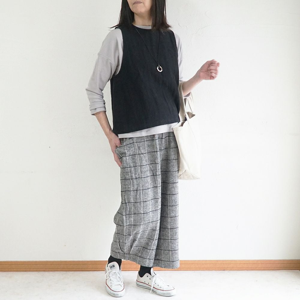 Branch m‘.,ブランチエム,ナチュラル,30代,40代,50代,60代,リネン,ゆったり,ベスト,リネンベスト,2wayベスト,2way,フォーマル,オケージョン,セットアップ,