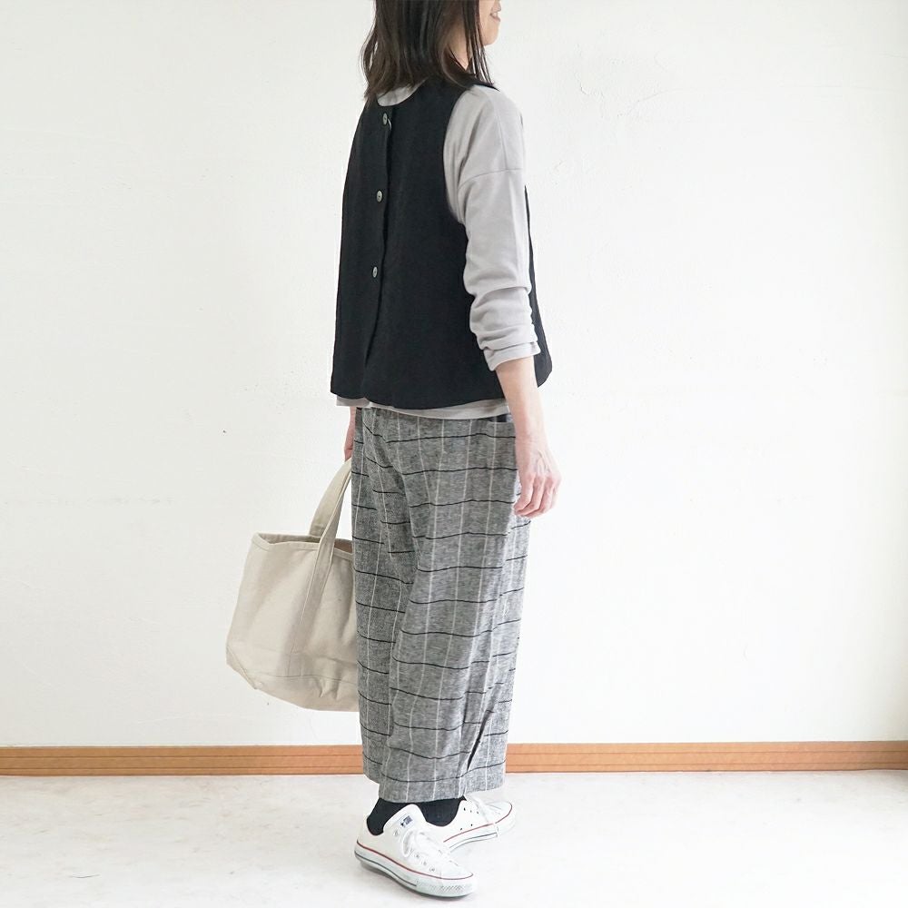 Branch m‘.,ブランチエム,ナチュラル,30代,40代,50代,60代,リネン,ゆったり,ベスト,リネンベスト,2wayベスト,2way,フォーマル,オケージョン,セットアップ,