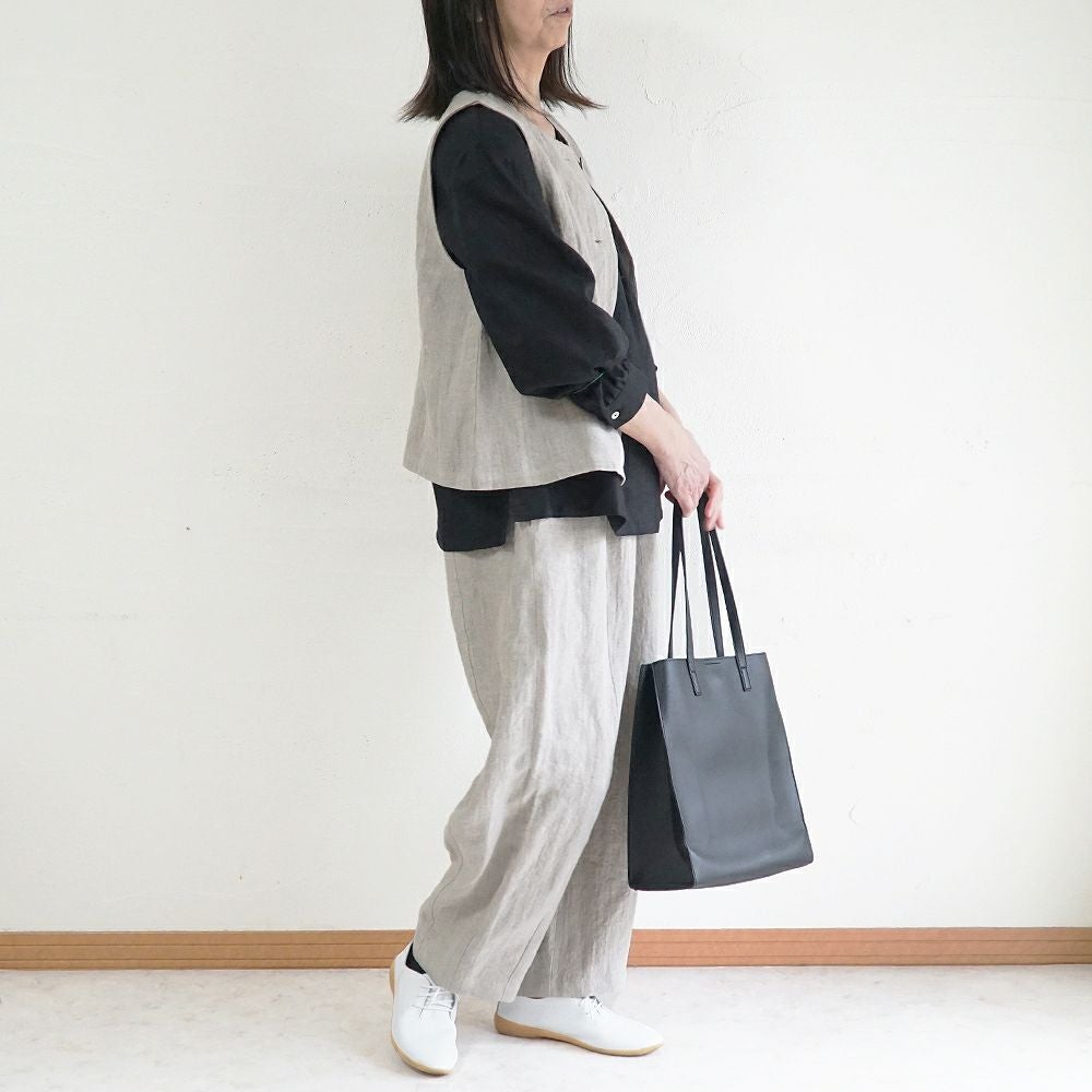 Branch m‘.,ブランチエム,ナチュラル,30代,40代,50代,60代,リネン,ゆったり,ベスト,リネンベスト,2wayベスト,2way,フォーマル,オケージョン,セットアップ,