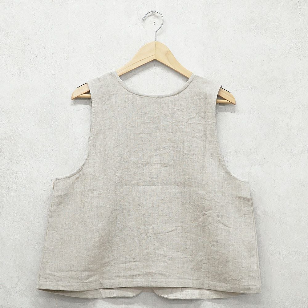 Branch m‘.,ブランチエム,ナチュラル,30代,40代,50代,60代,リネン,ゆったり,ベスト,リネンベスト,2wayベスト,2way,フォーマル,オケージョン,セットアップ,