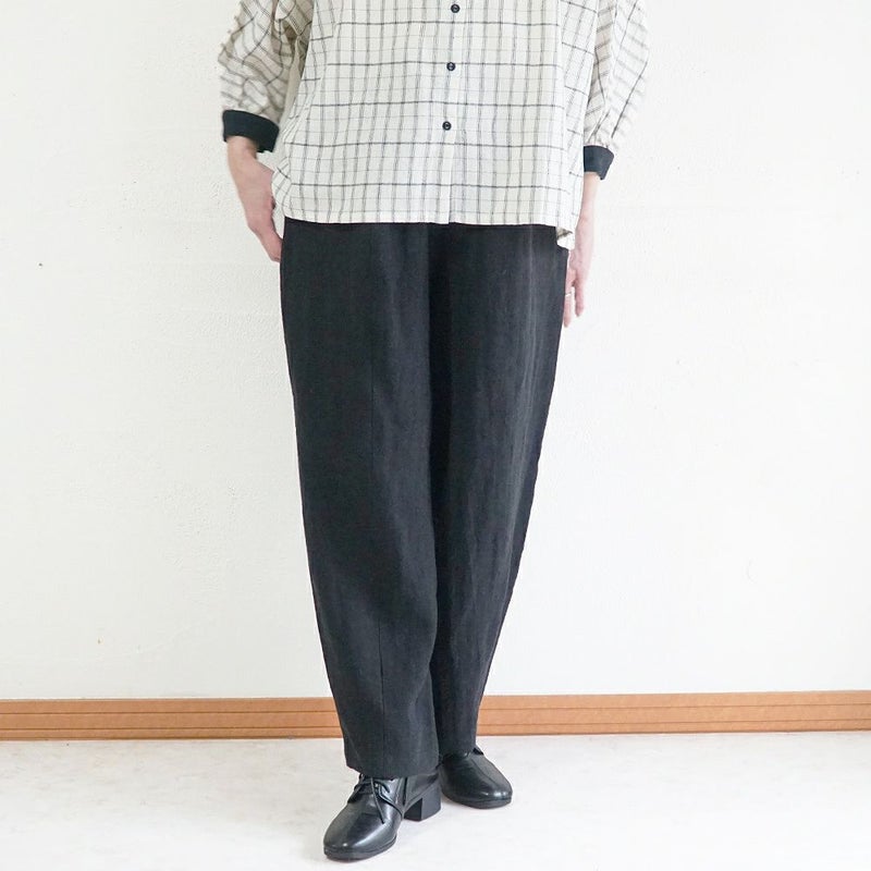 Branch m‘.,ブランチエム,ナチュラル,30代,40代,50代,60代,リネン,ゆったり,フォーマル,オケージョン,セットアップ,pants,パンツ,コクーンパンツ,リネンパンツ,バレルレッグパンツ