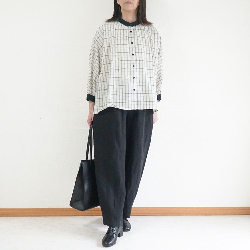 Branch m‘.,ブランチエム,ナチュラル,30代,40代,50代,60代,リネン,ゆったり,フォーマル,オケージョン,セットアップ,pants,パンツ,コクーンパンツ,リネンパンツ,バレルレッグパンツ