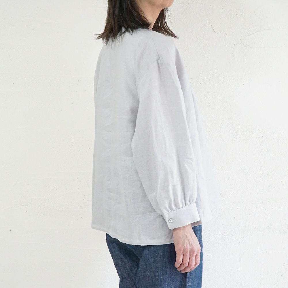 Branch m‘.,ブランチエム,ナチュラル,30代,40代,50代,60代,リネン,ゆったり,blouse,ブラウス,リネンブラウス,プルオーバーブラウス,ギャザーブラウス,タックブラウス,