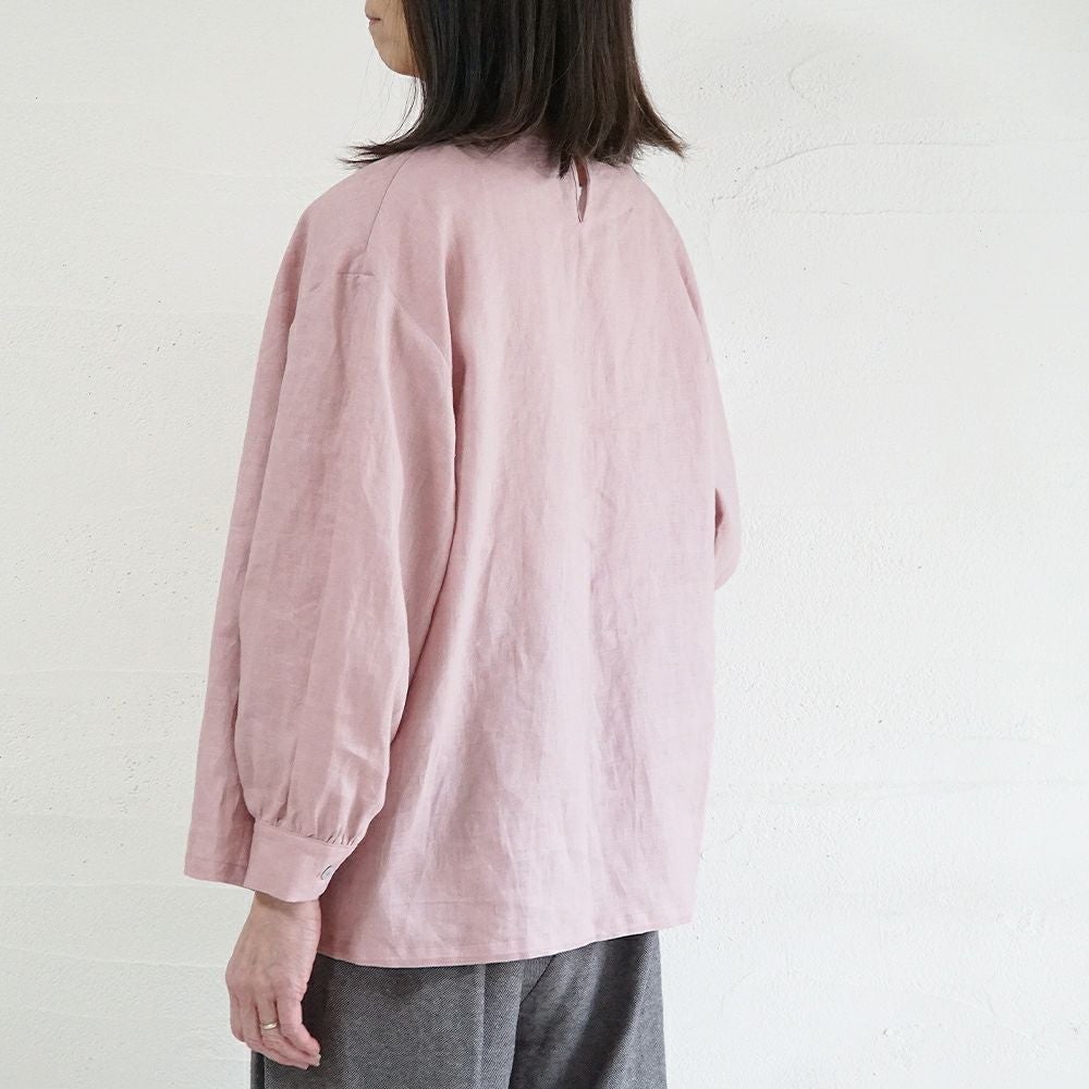 Branch m‘.,ブランチエム,ナチュラル,30代,40代,50代,60代,リネン,ゆったり,blouse,ブラウス,リネンブラウス,プルオーバーブラウス,ギャザーブラウス,タックブラウス,