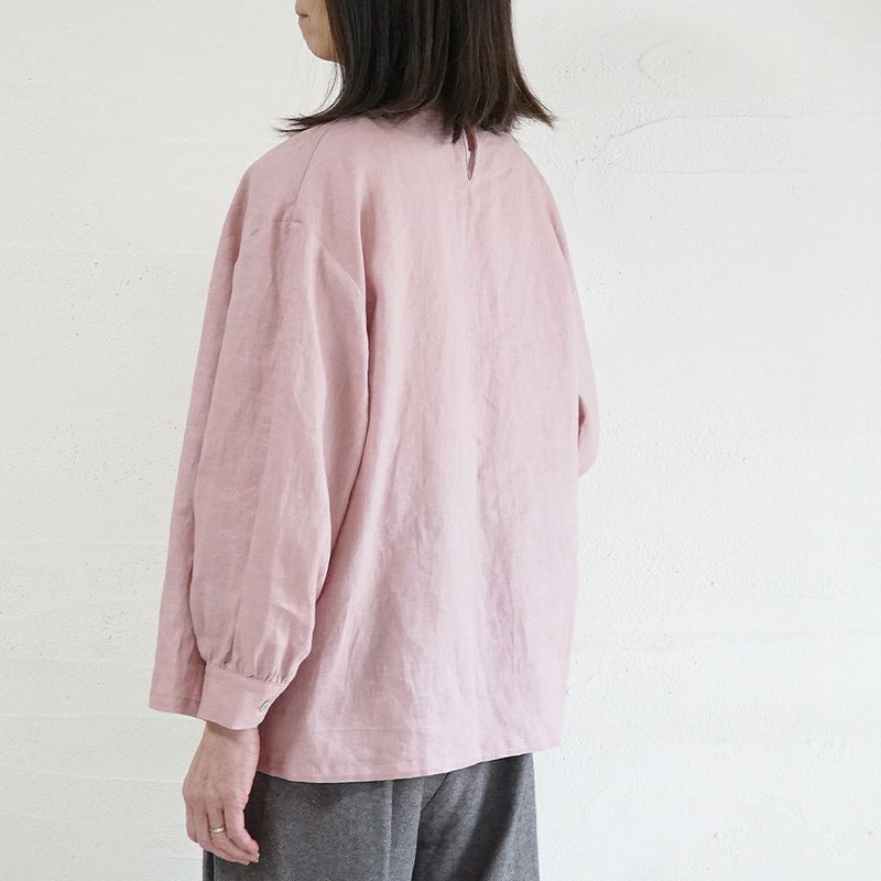 Branch m‘.,ブランチエム,ナチュラル,30代,40代,50代,60代,リネン,ゆったり,blouse,ブラウス,リネンブラウス,プルオーバーブラウス,ギャザーブラウス,タックブラウス,