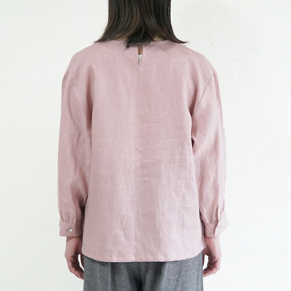 Branch m‘.,ブランチエム,ナチュラル,30代,40代,50代,60代,リネン,ゆったり,blouse,ブラウス,リネンブラウス,プルオーバーブラウス,ギャザーブラウス,タックブラウス,