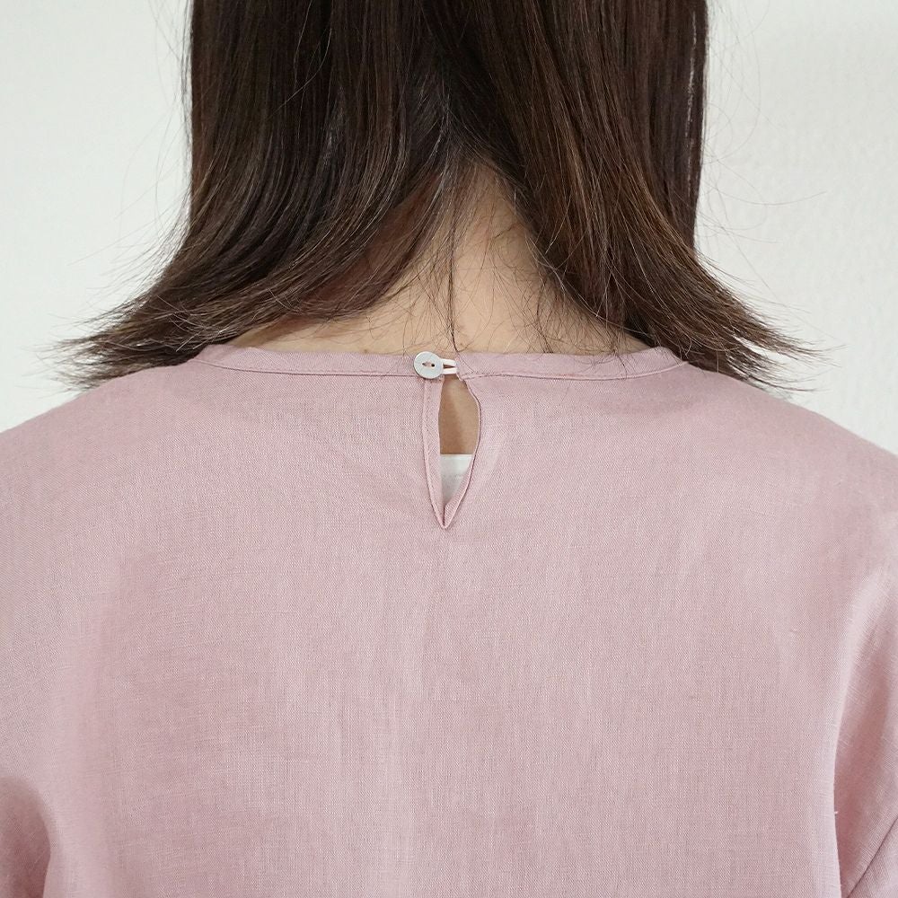 Branch m‘.,ブランチエム,ナチュラル,30代,40代,50代,60代,リネン,ゆったり,blouse,ブラウス,リネンブラウス,プルオーバーブラウス,ギャザーブラウス,タックブラウス,