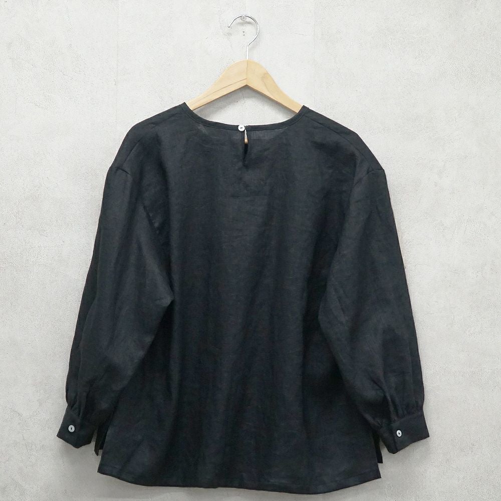 Branch m‘.,ブランチエム,ナチュラル,30代,40代,50代,60代,リネン,ゆったり,blouse,ブラウス,リネンブラウス,プルオーバーブラウス,ギャザーブラウス,タックブラウス,