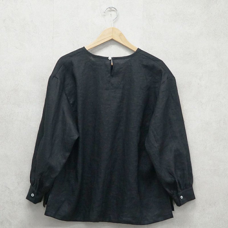 Branch m‘.,ブランチエム,ナチュラル,30代,40代,50代,60代,リネン,ゆったり,blouse,ブラウス,リネンブラウス,プルオーバーブラウス,ギャザーブラウス,タックブラウス,
