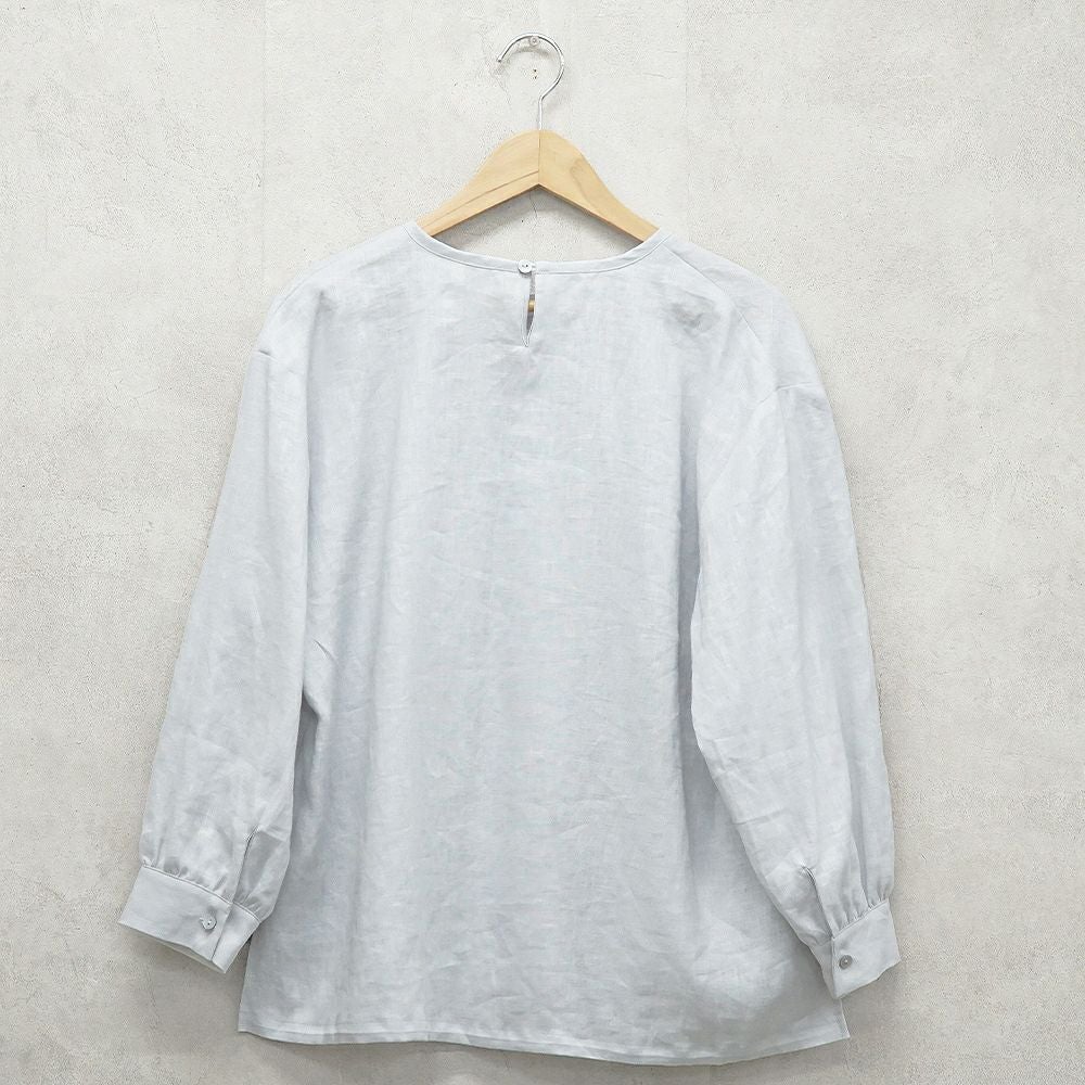 Branch m‘.,ブランチエム,ナチュラル,30代,40代,50代,60代,リネン,ゆったり,blouse,ブラウス,リネンブラウス,プルオーバーブラウス,ギャザーブラウス,タックブラウス,
